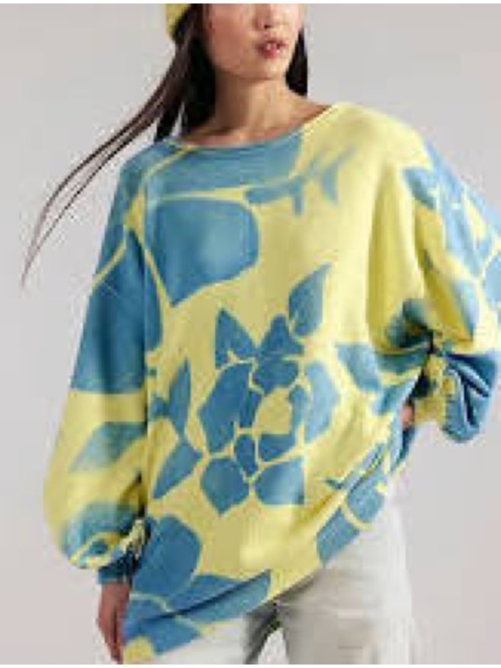 Free People We the Free Painter's Garden Pullover Sweatshirt Size S